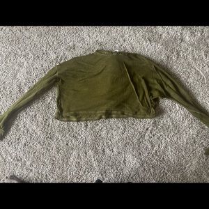M Green Cropped Hoodie